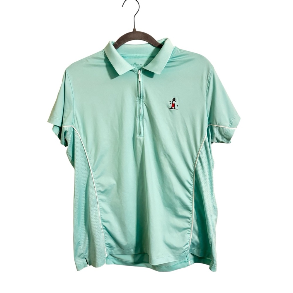 Peter‎ Millar Wicking Golf Quarter Zip Shirt Blue Women's XL